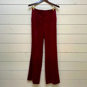 EXPRESs Editor High Waist Velvet Flare Trouser pant. SZ2